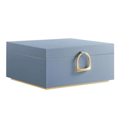 Imagen de SONGMICS Joyero 2 Capas, con Asa, Bandeja Flexible para Joyas, Caja Efecto Flotante, 20,5 x 24 11 cm, Idea Regalo, Azul Nublado JBC165Q01
