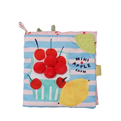 Imagen de Manhattan Toy Mini Apple Farm Libro de Actividades para bebés y niños pequeños con Espejo Descubrimiento mordedor Texturizado, Multicolor (161100)