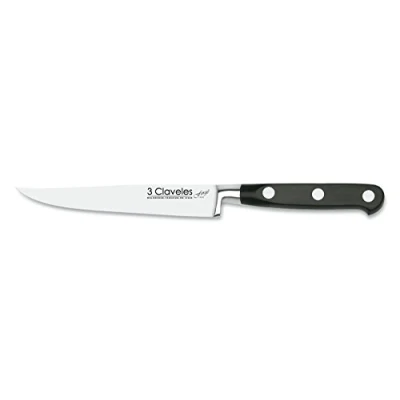 Imagen de 3 Claveles Forgé Cuchillo chuletero Forjado, Acero Inoxidable, 12 cm