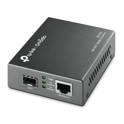 Imagen de TP Link Omada10G Convertidor de medios SFP multi Gigabit, 1 puerto RJ45 autonegociación 1G/2.5G/5G/10 Gbit/s, auto negociación del modo transferencia semidúplex/dúplex, FX admite el