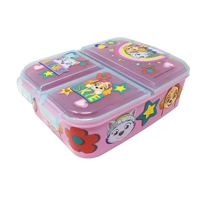 Imagen de Fiambrera para niños, con compartimentos, guardería, de plástico sin bisfenol A (Patrulla canina M)