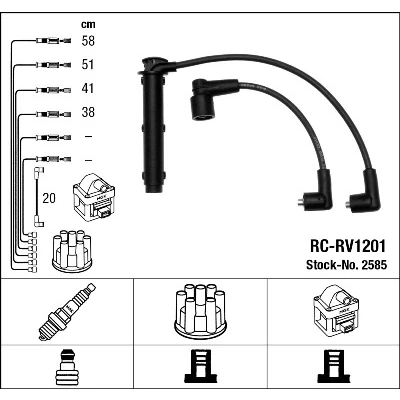Imagen de NGK 2585 Juego de Cables Encendido 5