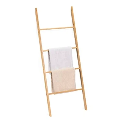 Imagen de Navaris Escalera de bambú para toallas 4 niveles
