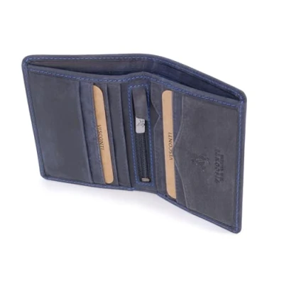 Imagen de VISCONTI Arrow 705 Cartera Cuero Hunter Azul RFID