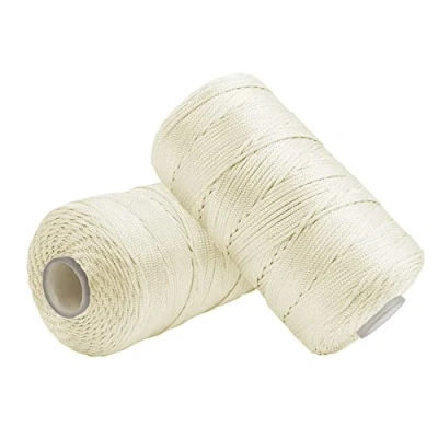 Imagen de Uiopa Hilo Macrame 1,5mm x 400m, Cuerda de Nylon para Ganchillo, Banda Macramé Crema Bolsos a Crochet, Bricolaje, Decoración, Manualidades