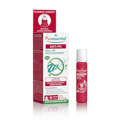 Imagen de Puressentiel Anti Pic Roll on Multicalmante con AE BIO Alivia las picaduras efecto inmediato y duradero Insectos, medusas, plantas 99,5% de origen natural 5 ml