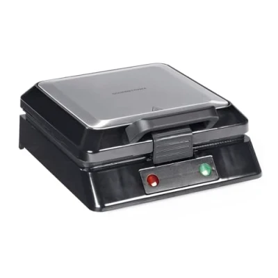 Imagen de GOURMETmaxx Gofría para 2 gofres belgas automática con grado de bruñido ajustable, revestimiento antiadherente y lámpara control Preparar fácilmente perfumadas [negro]
