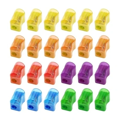 Imagen de 24 Mini Sacapuntas, Sacapuntas Pequeños De Colores, Para Niños, Manual, Portátil, Adecuado El Hogar, La Escuela, Oficina