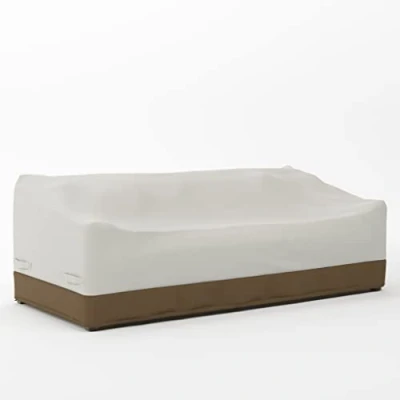 Imagen de Amazon Basics Funda protectora para sofá de 3 plazas Griffen, Beis/ Bronceado