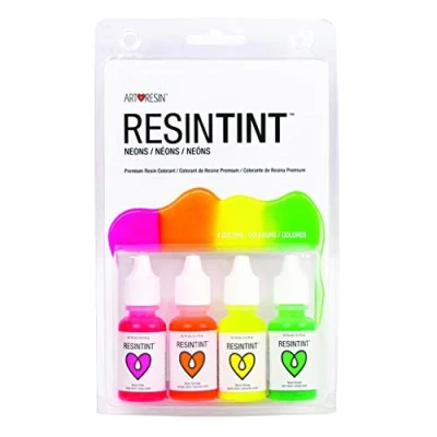 Imagen de ResinTint Pigmento líquido, no tóxico, inflamable, neón, paquete de 4