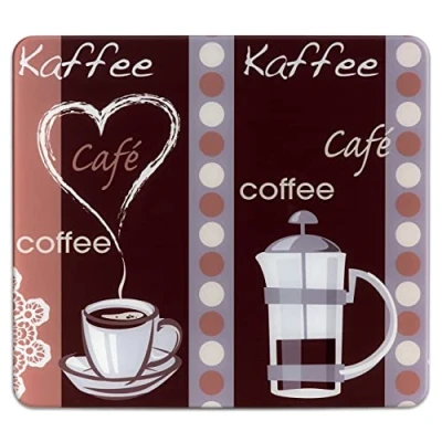Imagen de Maximex Fragancia de café multiplaca, tapa para placas vitrocerámicas, vidrio templado, 56 x 50 cm, multicolor
