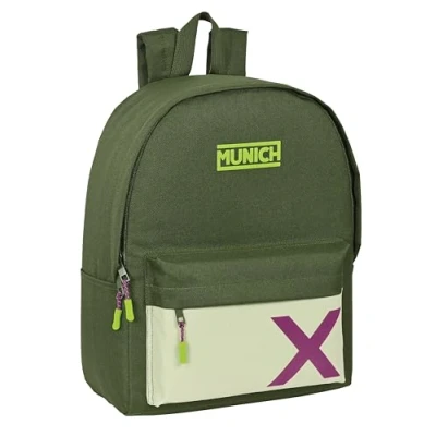 Imagen de Safta MUNICH BRIGHT KHAKI Mochila para Portátil 14.1&quot;, Ideal Jóvenes de Diferentes Edades, Cómoda y Versátil, Calidad Resistencia, 31x16x40 cm, Color Caqui
