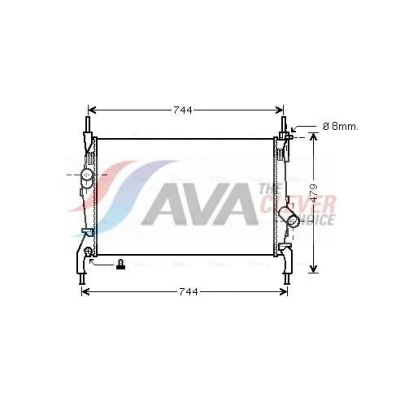 Imagen de Radiador, refrigeración del motor AVA QUALITY COOLING FD2404