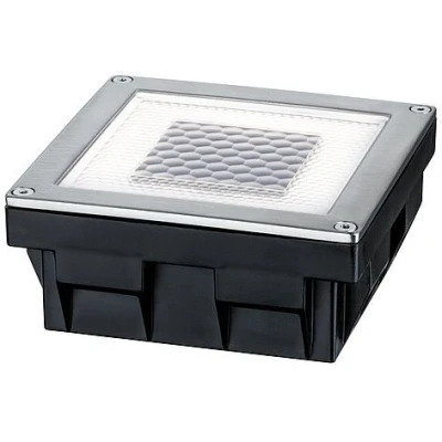 Imagen de Paulmann Cube/Box 937.74 empotrable para Suelo, Solar, 0.24W LED, IP67 Integriert, 0.24 W, Acero Inoxidable, Transparente, 10 x 4,5 cm