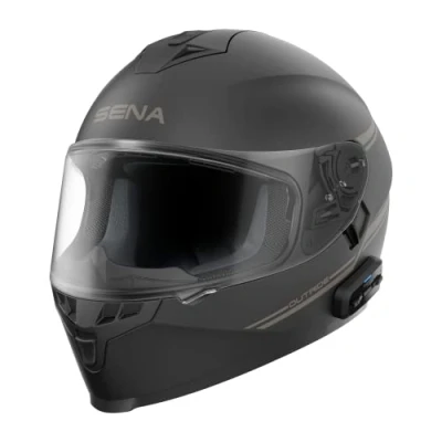 Imagen de Sena OutRide Casco integral con intercomunicador Bluetooth integrado y conectividad el smartphone (Negro, XL)