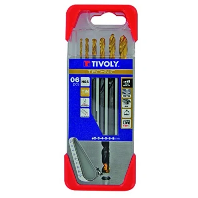 Imagen de TIVOLY 11453170002 CLIPSTER A21 TECHNIC STEAM TIN Brocas METAL &quot;TIN TIP&quot; ø 2 3 4 5 6 mm + 8