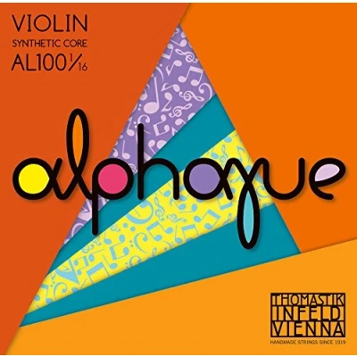 Imagen de Thomastik cuerda suelta para violín alphayue 1/16, escala 215mm/8.5&quot; re núcleo sintético, entorchado de monel.