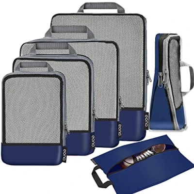 Imagen de Eono Organizadores de Viaje compresión expandibles, Impermeable Organizador Maleta, Cubos Embalaje, Compression Packing Cubes