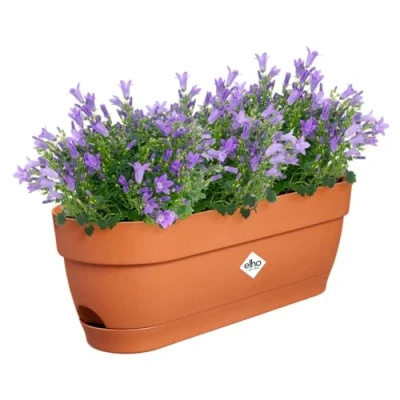 Imagen de Elho Vibia Campana Trough 50 Jardinera por Balcón Ø 49.0 x H 17.0 cm Marrón/Terra