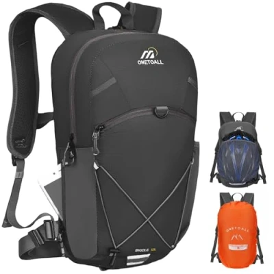 Imagen de ONETOALL Mochila Antirrobo para Bicicleta Hombre, de Senderismo Mujer Pequeña 12L, Mochilas MTB con Cinturón Removible Ciclismo, Viajes Diarios, Transporte