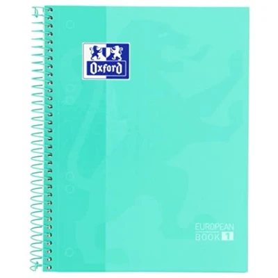 Imagen de Oxford, Cuaderno A5 cuadriculado 5x5, Libreta Microperforada Europeanbook1, Tapa extradura, 80 Hojas, Color Ice Mint