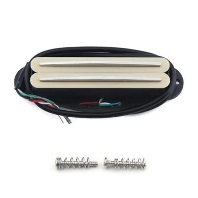 Imagen de FLEOR Dual Hot Rail humbucker de bobina simple Pastilla para Guitarra crema Compatible con ST SQ TL electrica