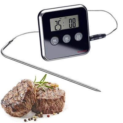 Imagen de Westmark Termómetro digital Para asar, Con función de alarma, estar pie o colgado, Acero inoxidable/plástico, Plata/negro, 12912280