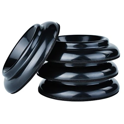 Imagen de Protecciones para ruedas KingPoint, en plástico ABS, antideslizantes (4 unidades), negro