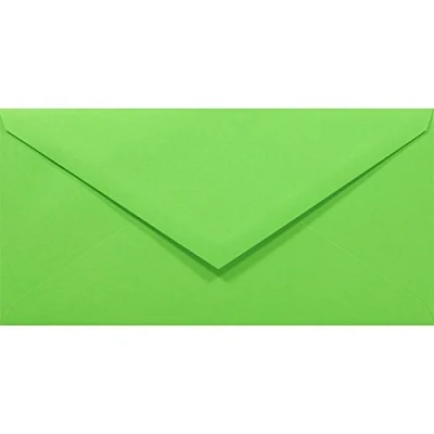 Imagen de Netuno 50x largos sobres verdes DIN DL 110x220mm 80g Rainbow con solapa engomada puntiaguda sin ventana americanos para invitaciones Navidad tarjetas boda cartas facturas vales fotos folletos regalos