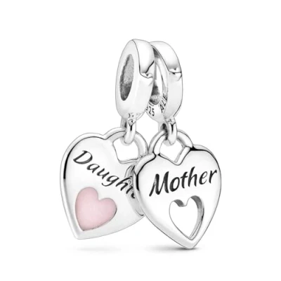 Imagen de Charm colgante Pandora Corazón Doble 799187C01 mujer plata