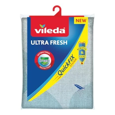 Imagen de Vileda, Funda de Planchar Antibacterias UltraFresh, para Tabla antibacterias, fácil Poner, Acolchado, tamaño Universal, Certificado Oeko Tex
