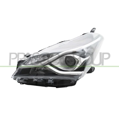 Imagen de PRASCO TY3304904 Faros izquierda HIR2 negro con luz de curva dinámica sin servomotor para reg. alcance luces TOYOTA: Yaris III Hatchback