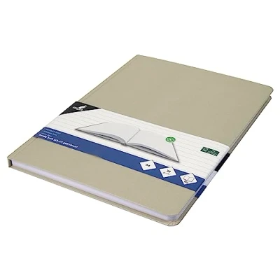 Imagen de Kangaro Cuaderno kraft A4 96 hojas, 70 g, forrado con pelusa en blanco, K 5523