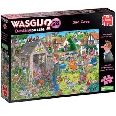 Imagen de Wasgij Destiny 28, Dad Cave Rompecabezas único de 1000 piezas para adultos, colorido, divertido, desafiante y estimulante 100 % cartón reciclado, jumbo, 1110100335
