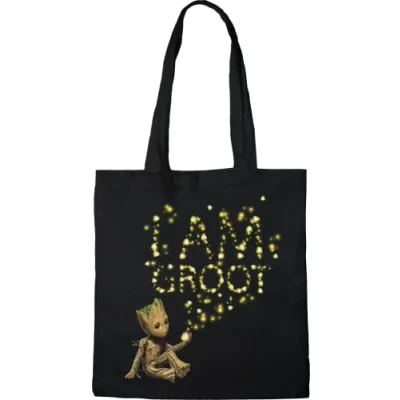 Imagen de MARVEL TOTE BAG I AM GROOT, REFERENCIA: BWGUGAMBB001, Negro, 38 X 40 CM, talla única, Utilidad