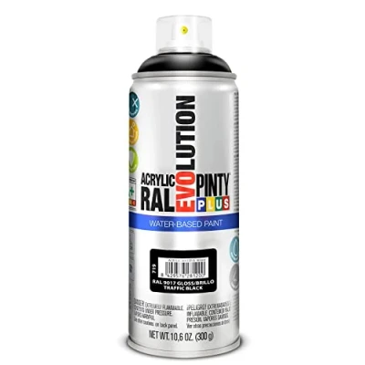 Imagen de PINTYPLUS EVOLUTION WATER BASED Pintura en spray 520cc RAL 9017 Traffic Black