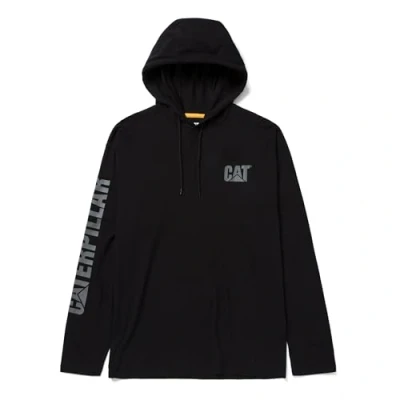 Imagen de Caterpillar Men&#039;s UPF Hooded Banner L/S Tee, Black, 2XL