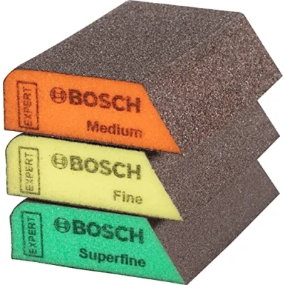Imagen de Bosch Professional 3X Tacos Expert S470 Combi (para Madera Blanda, Pintura sobre Madera, 69 x 97 26 mm, Grado de finura Medio/Fino/Muy Fino, Accesorios Lijado Manual)