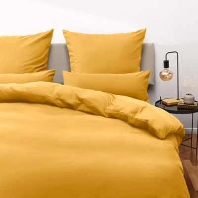 Imagen de Blumtal Juego de Funda Nordica Cama 105 Microfibra Edredon 190x200 y 2 Fundas Almohada 70x40, Certificado Oeko Tex, Muy Suave Transpirable Amarillo