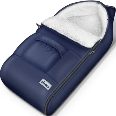 Imagen de KIDUKU Saco de Invierno para Cochecito, Carrito Universal Térmico Bebé, Silla Paseo, Carro Lavable con Cremallera y Gran Bolsillo