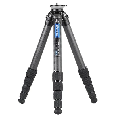 Imagen de Leofoto Ranger Trípode de Carbono con Base Niveladora Patas Ajustables en 3 ángulos Ideal para Trabajo Panorama y Videógrafos LS 365CEX