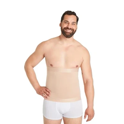 Imagen de FINN Faja Reductora para Hombres Cinta Modeladora de Barriga Algodón Potente Moldeador Cuerpo un Abdomen más Plano Color Piel Nude 3XL