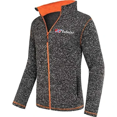 Imagen de Nebulus Chaqueta de forro polar Tanna para hombre, negro y naranja, M