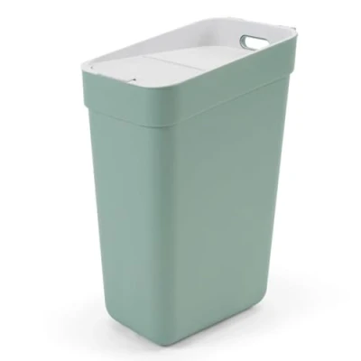 Imagen de CURVER Cubo de basura y reciclaje Ready To Collect 30L, Con soporte para pared o puerta, Ideal Cocina cuarto baño, 100% reciclado, Color verde