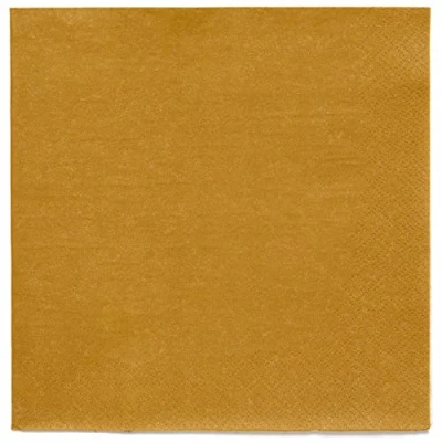 Imagen de Amscan 9915402 214 Servilletas de almuerzo compostables ecológicas, color dorado, paquete 20