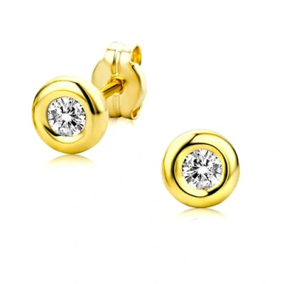 Imagen de Orovi Juego de pendientes para mujer oro blanco, amarillo 9 quilates (375), circonita cúbica, esmeralda, rubí y zafiro, Cubic Zirconia