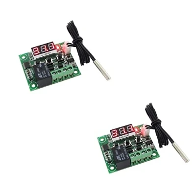 Imagen de Fasizi 2 mini termostato digital W1209 DC 12 V 50 110 C, controlador de temperatura, módulo sensor