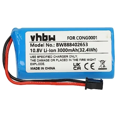 Imagen de vhbw Batería Compatible con Cecotec Conga 890 Slim, Slim 890, Wet Robot Limpieza (3000 mAh, 10,8 V, Li Ion)