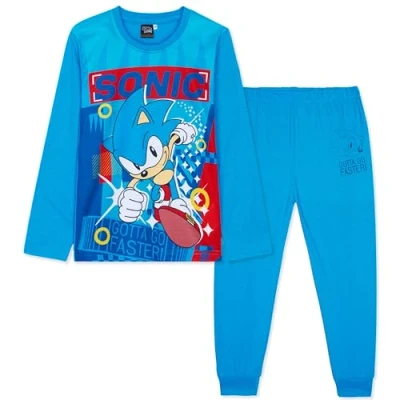 Imagen de SONIC THE HEDGEHOG Shadow Pijama Niño Invierno de Manga Larga, Ropa Dormir Chico 2 Piezas Regalos para Niños (Azul Sonic, 9 10 Años)