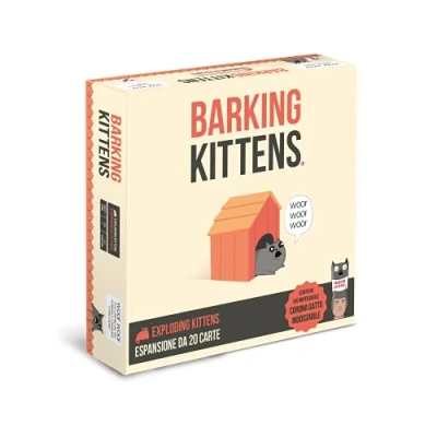 Imagen de Asmodee Gato, pez Barking, Exploding Kittens Expansión de Juego Cartas, edición Italiana, 8545, Multicolor